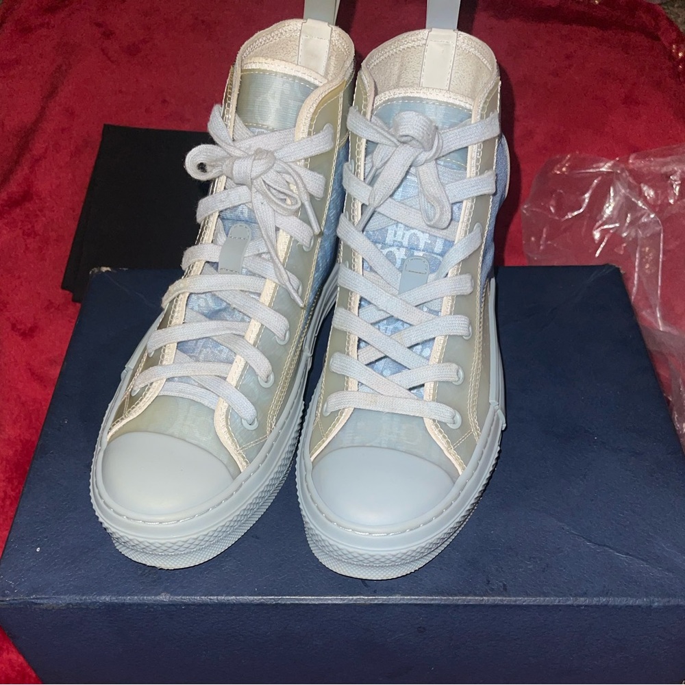 CHRISTIANDIOR B23 High Daniel Arsham Oblique Light Blue | Size 40